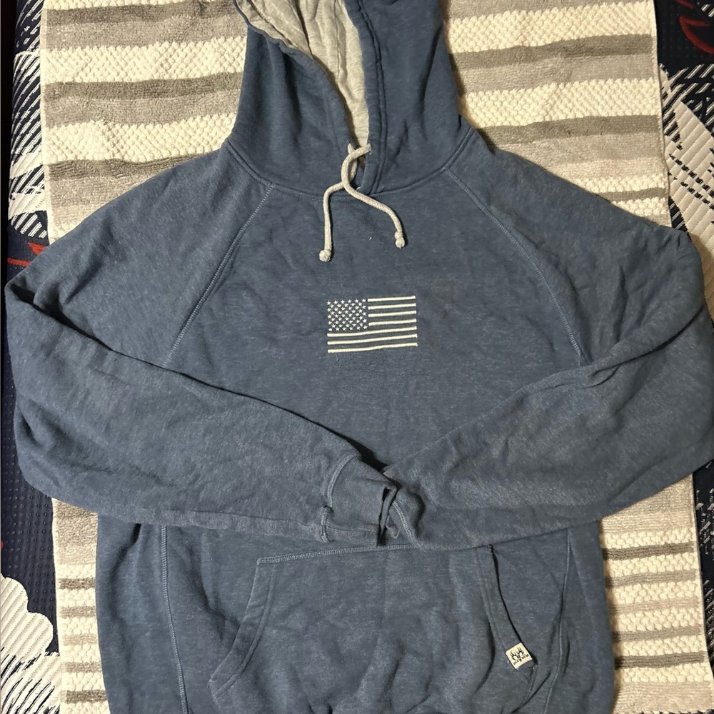 Buck Ware hooded sweatshirt. USA flag on the front!